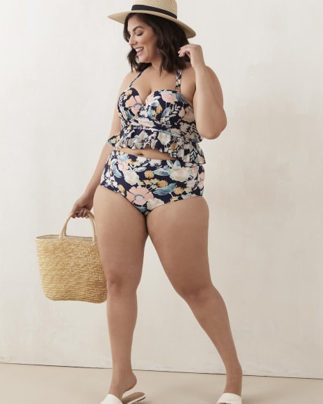 Floral Print Island Swim Bottom - Raisins Curve