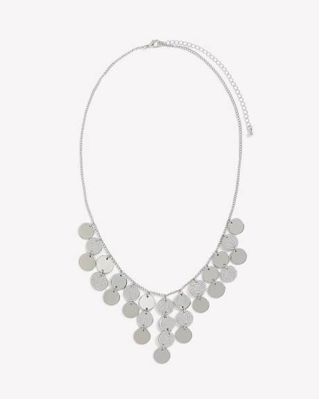 Short Necklace with Paper Glitter Drop Discs