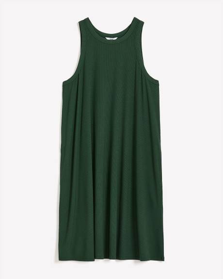 Responsible, Sleeveless Swing Halter Dress with Pockets