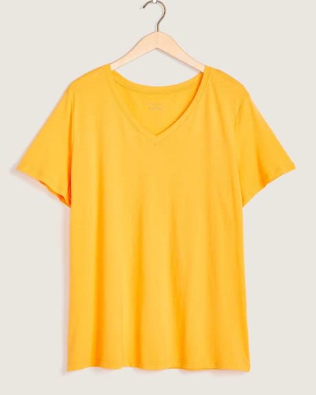 T-shirt coupe boyfriend à col en V - In Every Story