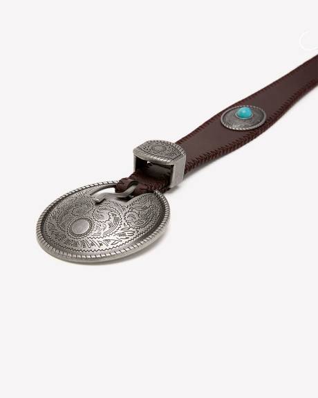 Ceinture western brune classique
