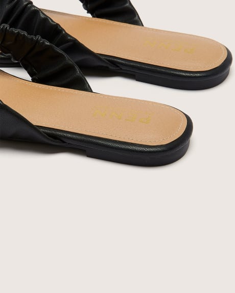 Extra-Wide Width, Scrunched Thong Flip-Flop Sandal