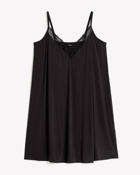 Nighty with Lace Inserts and Built-In Bra - Déesse Collection