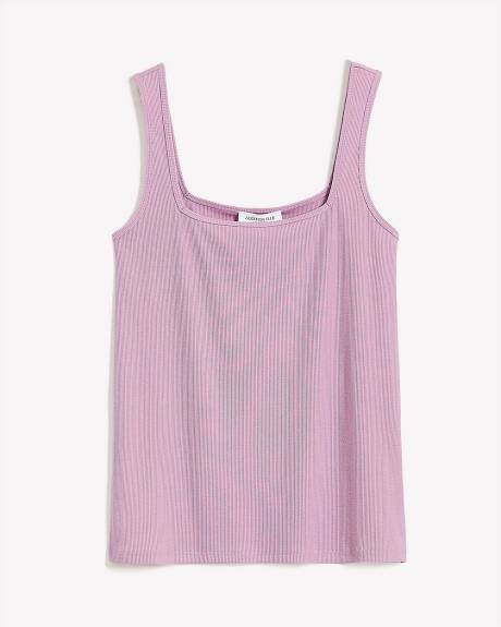 Square-Neck Ribbed Knit Tank Top - Addition Elle - PENN. Essentials