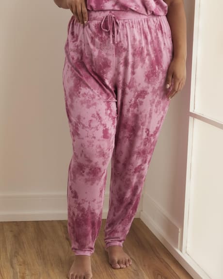 Pantalon pyjama imprimé de style jogger, tissu responsable - tiVOGLIO
