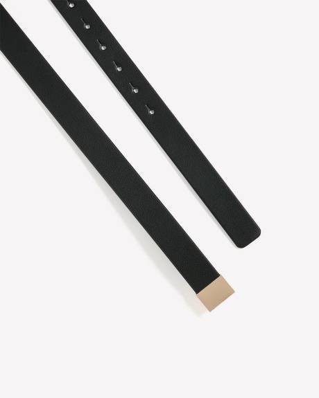 Black Skinny Belt with Bow
