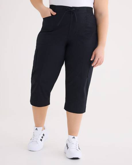 Cotton Capri with Ribbed Waistband