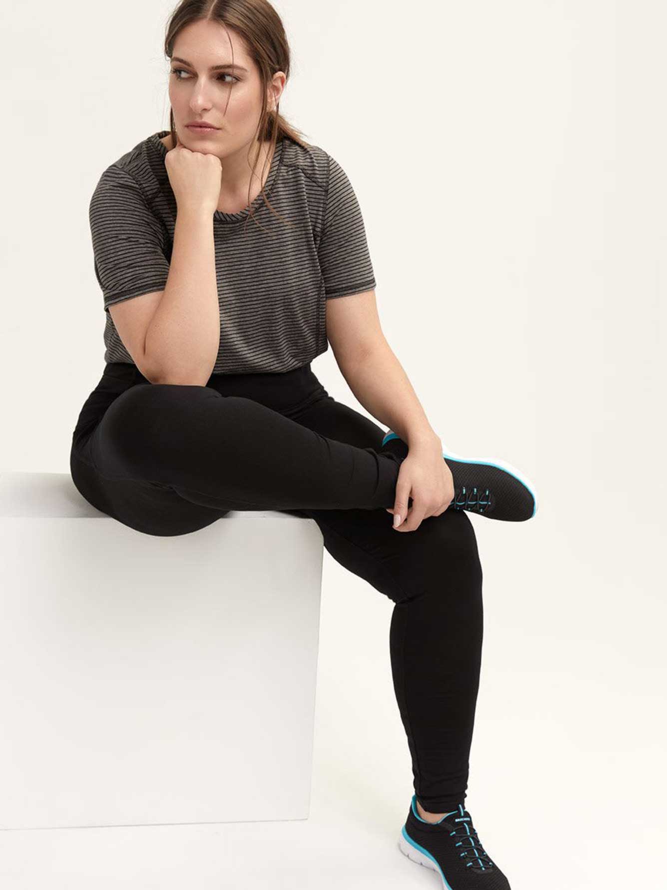 Tall Plus Size Fit Solution Black Leggings ActiveZone Penningtons