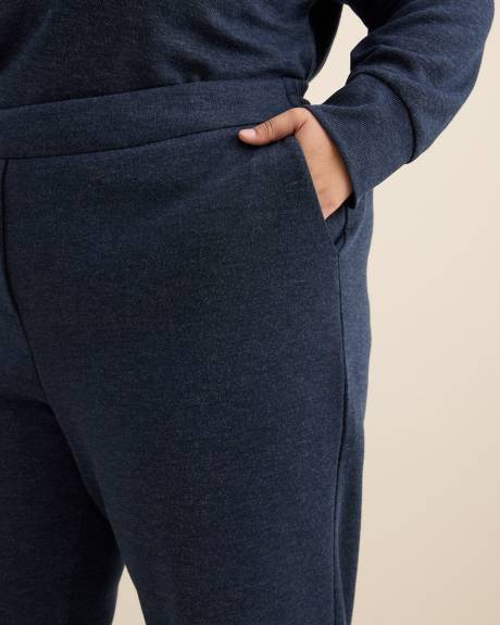 Pull-On Barrel-Leg Knit Pant