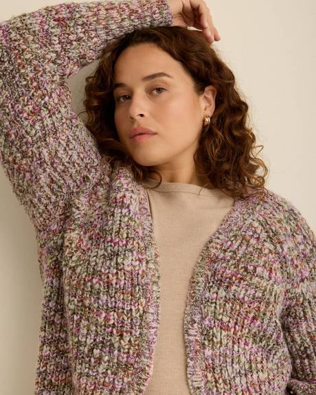 Dark Tunic Cocoon Cardigan