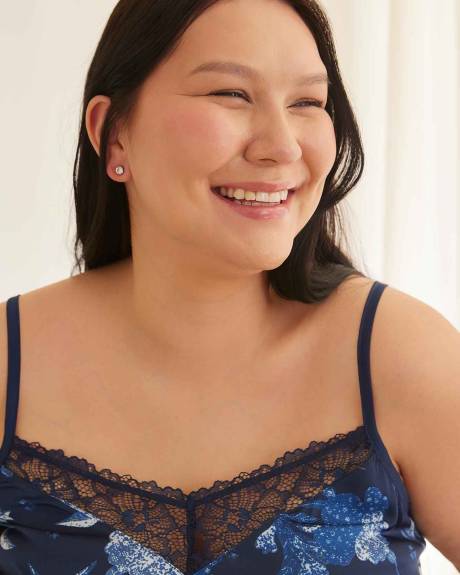 Satin Cami with Lace - Déesse Collection