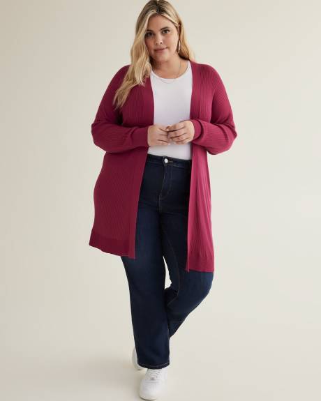 Ribbed Tunic Open Cardigan - PENN. Essentials