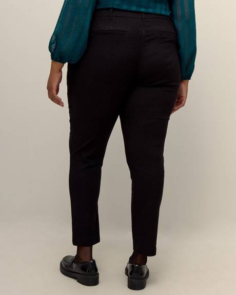 Pantalon ingénieux noir texturé à jambe skinny - Essentiels PENN.