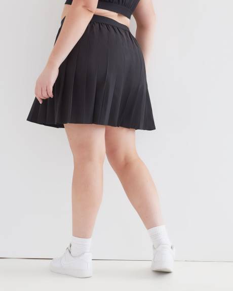 Jupe-short plissée extensible, tissu responsable - Active Zone