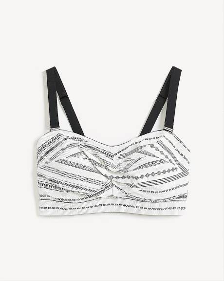 Striped Twisted Bandeau Bikini