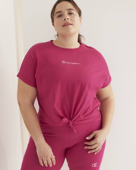 Tie-Front Script T-Shirt - Champion