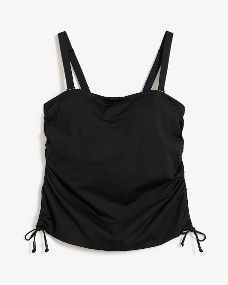 Short Black Rushing Tube Tankini Top