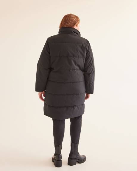 Responsible, Knee-Length Parka with Removable Faux-Fur Hood