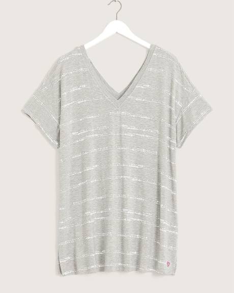 T-shirt tunique imprimé avec encolure en V - Active Zone