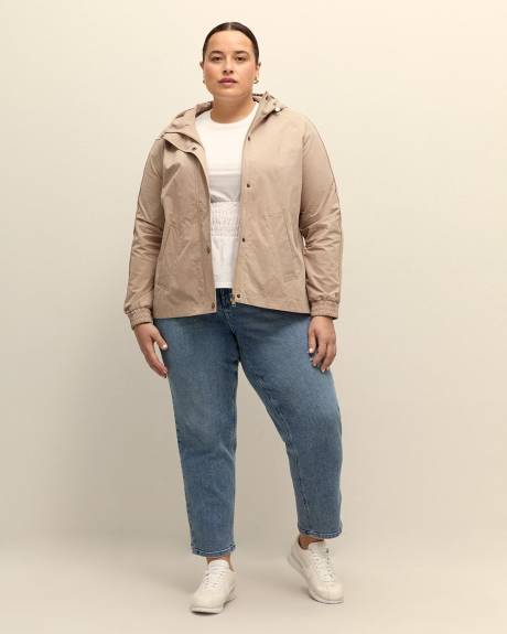 Hooded Short Crinkled Parka - Addition Elle