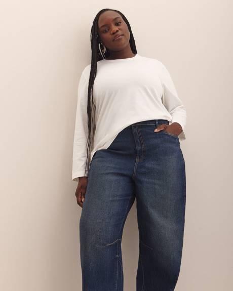 Long-Sleeve Crewneck Tee - Addition Elle - PENN. Essentials