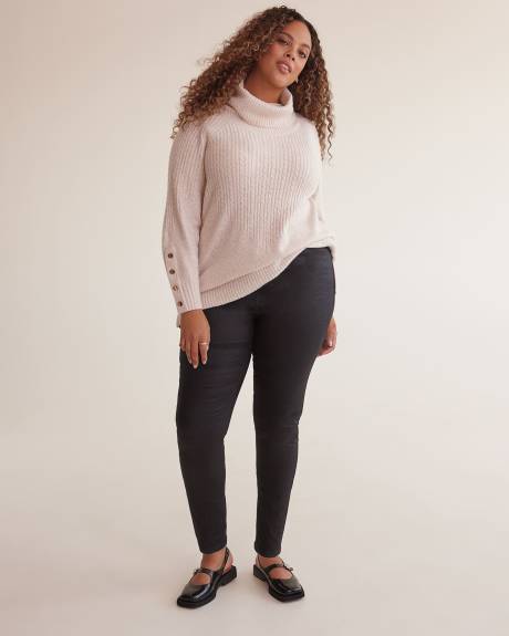 1948-Fit Coated Black Jean Legging - d/C JEANS