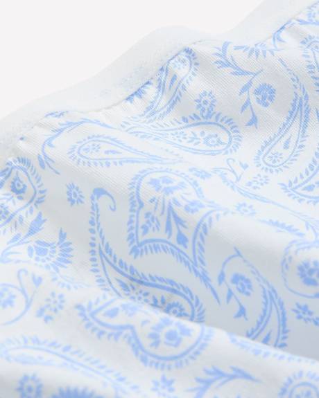 Culotte &eacute;chancr&eacute;e en coton &agrave; imprim&eacute; paisley - ti Voglio