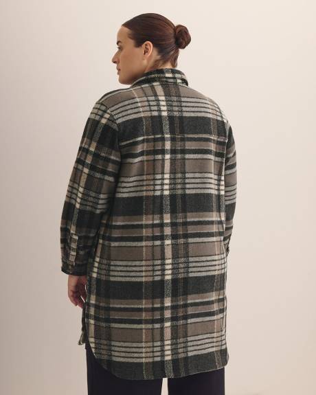 Wildest Venture Long Plaid Fleece Coat - Columbia