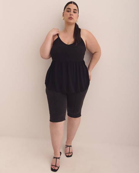 Blouse sans manches bimatière