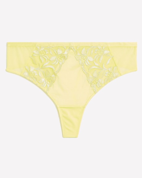 Satin Thong with Embroidery - Déesse Collection
