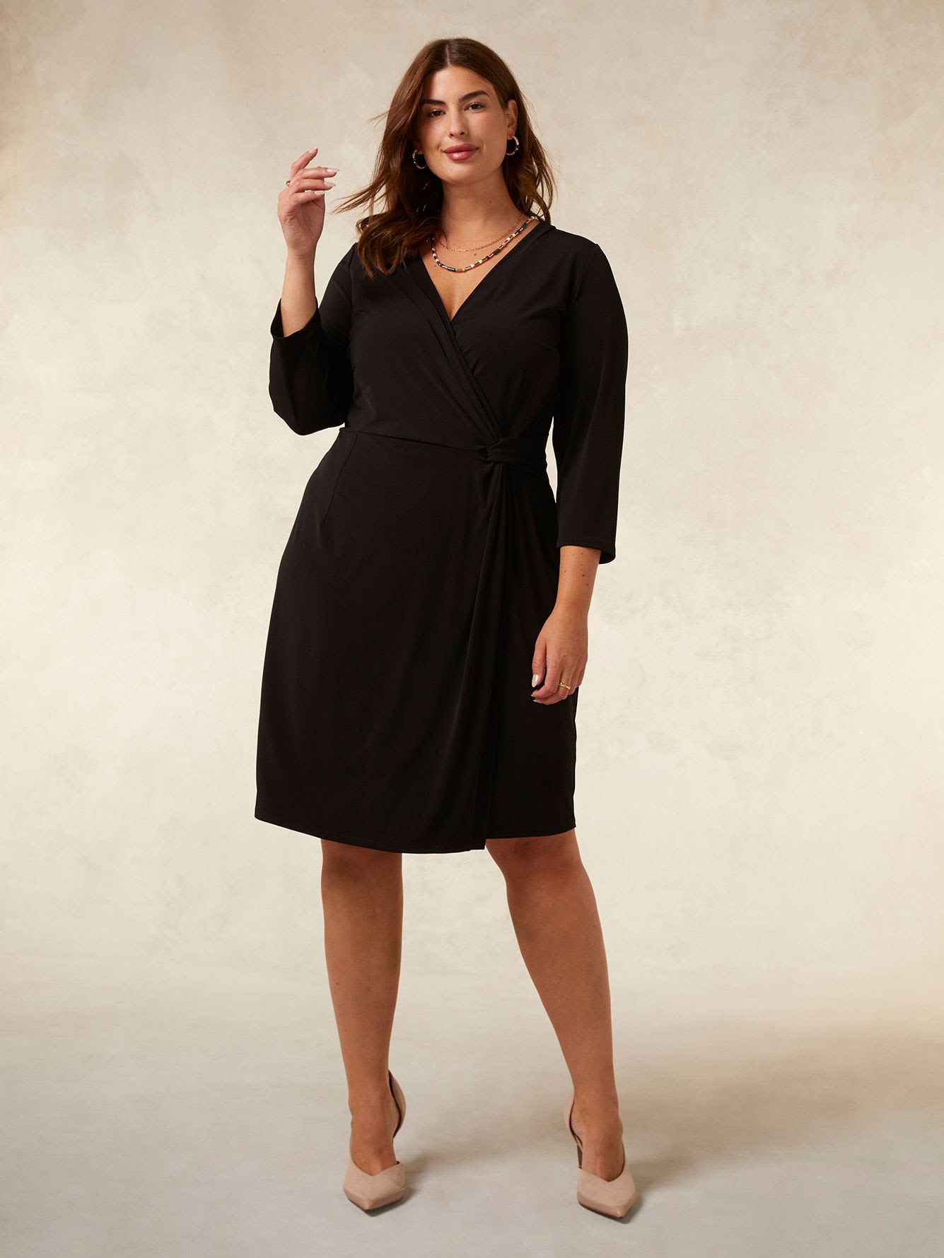 Robe cache coeur sales manches 3 4