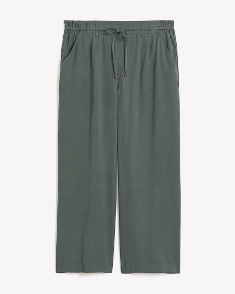 Fashion Wide-Leg Paperbag Pant