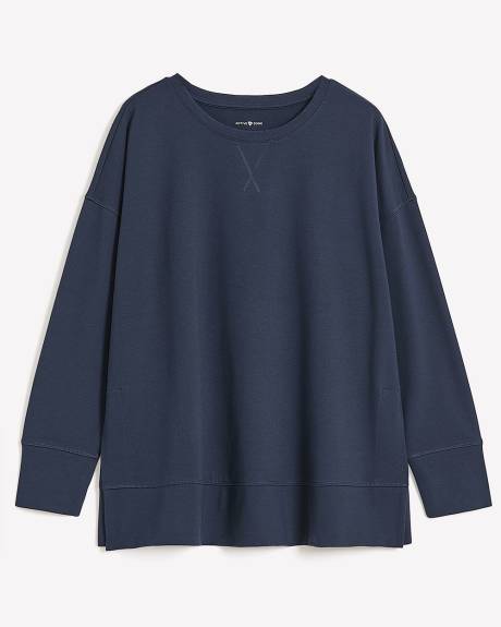 Haut tunique à col rond en tricot français - Active Zone