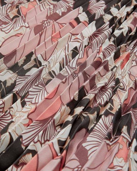 Robe licou plissée, tissu responsable - Addition Elle