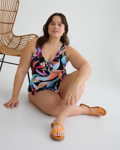 Ruffled Tankini Top