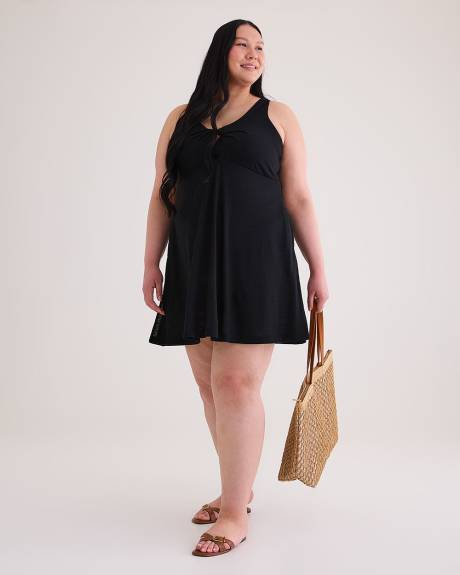 Robe couvre-maillot à encolure réversible avec détail noué