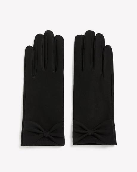 Gants habillés en tricot avec boucle au poignet