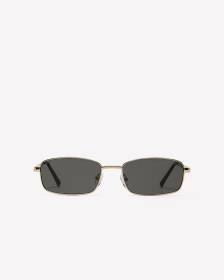 Golden Frame Rectangular Sunglasses