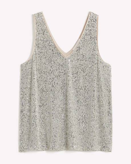 Camisole en tricot à paillettes - Addition Elle