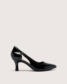 Wide Width, Kataleyna Rae Black Patent Pump Shoe - Clarks