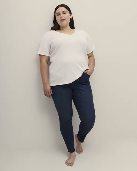 Petite, Savvy Fit Pull-On Skinny Jeans, Dark Wash - d/C Jeans