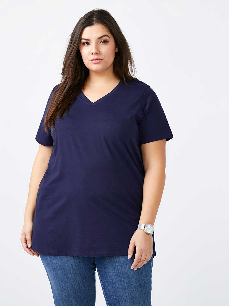 Girlfriend Fit - Basic V-Neck T-Shirt