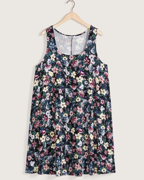 Responsible, Sleeveless Swing Dress with Square Neckline