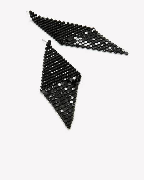 Boucles d'oreilles à mailles noires