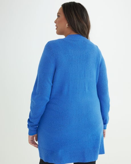 Tunic Length Cardigan With Front Pockets