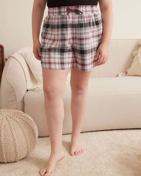 Plaid Woven Boxer with Front Tie - ti Voglio