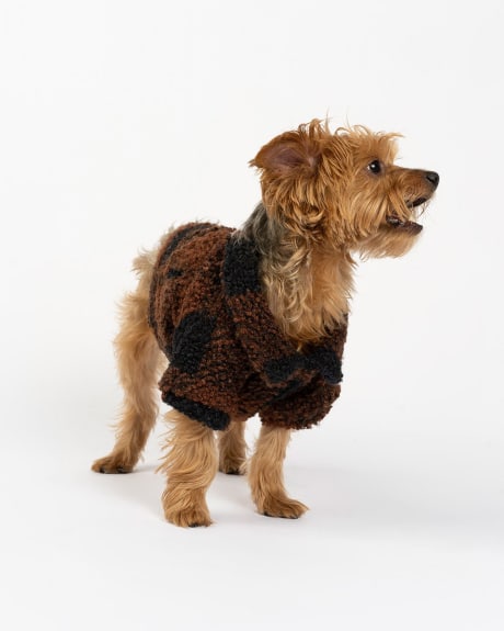 Plaid Dog Jacket with Sherpa Trim Silver Paws Penningtons