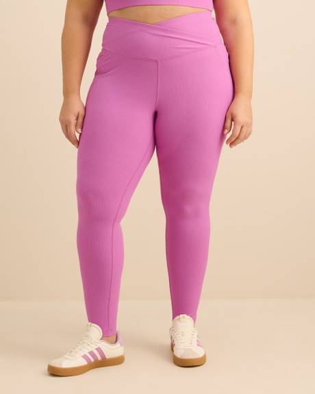 Legging en tricot c&ocirc;tel&eacute; avec taille crois&eacute;e - Active Zone