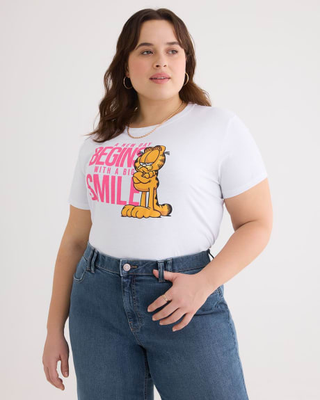 T-shirt à col rond avec imprimé Garfield - Essentiels PENN.