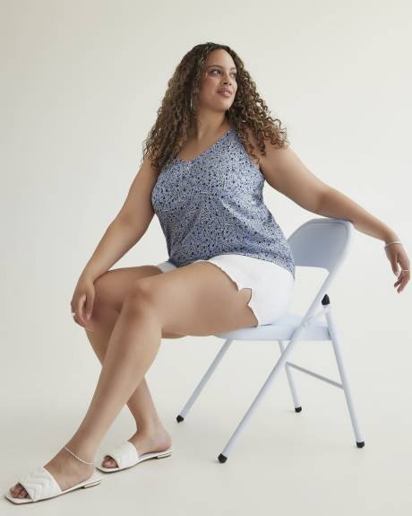 Camisole décontractée sans manches, mélange de coton